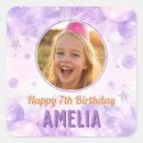 Search for purple birthday party stickers For kids