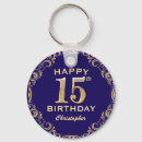 Search for fifteen keychains 15th birthday