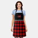 Search for red plaid aprons Black