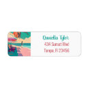 Search for beach umbrella return address labels Blue