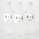 Search for black and white small wedding water bottle labels Elegant