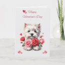 Search for westie valentines day cards West highland terrier