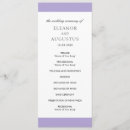 Search for lavender wedding programs Classic