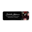 Search for black red and gold return address labels Floral