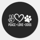 Search for love peace stickers Dogs