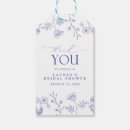 Search for floral gift tags blue and white