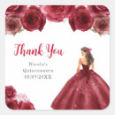Search for red quinceanera stickers 15th birthday party