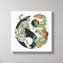Search for yin yang canvas prints Dragon