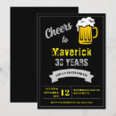 Search for black and grey birthday invitations Thirty