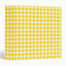 Search for gingham binders Yellow
