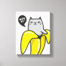 Search for funny cat canvas prints Kawaii