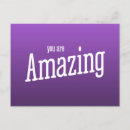 Search for you are amazing postcards Purple