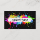 Search for paint splatter business cards Designer