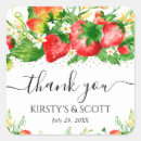 Search for strawberry wedding stickers Thank you