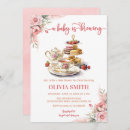Search for baby is brewing tea invitations Floral tea party