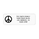 Search for peace symbol return address labels Hippie