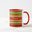 Search for red white green mugs Stripes