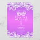 Search for pink masquerade party invitations Ball