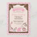 Search for pink safari baby shower invitations Giraffe