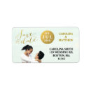 Search for gold foil return address labels weddings Script