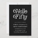 Search for retro 50th birthday invitations Black and white