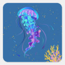 Search for jellyfish stickers Blue