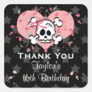 Search for rock star birthday party stickers Pink