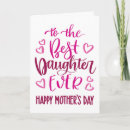 Search for daughter mothers day cards Typography
