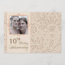 Recherche de 10 ans mariage invitations Élégant