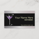 Search for bartender business cards Metallic