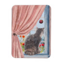 Search for cat rectangular magnets Watercolor