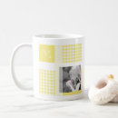 Search for yellow gingham mugs Yellow and white