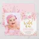 Search for tribal birthday invitations Wild one