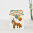 Recherche de renard vœux cartes D'anniversaire de renard