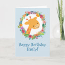 Search for cute zoo animals birthday cards Giraffe