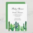 Search for cacti baby shower invitations Botanical