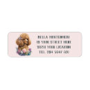 Search for poodles return address labels Flowers