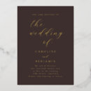 Search for elegant gold foil wedding invitations Simple