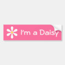 Search for daisies bumper stickers White