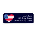 Search for american heart return address labels 4th of july