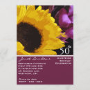 Search for sunflower 50th birthday invitations Purple