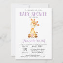 Search for purple giraffe baby shower invitations Cute