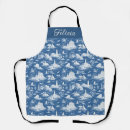 Search for blue toile aprons Elegant