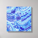 Search for blue and white canvas prints Pattern