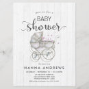 Search for carriage baby girl shower invitations Whimsical