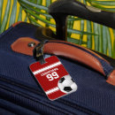 Search for soccer luggage tags Red