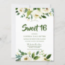 Search for botanical sweet 16 invitations Green