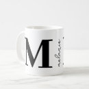 Search for calligraphy letter mugs Monogram monogrammed