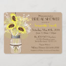 Search for sunflower mason jar bridal shower invitations Country