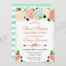 Search for mint sweet 16 invitations Glitter